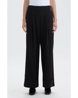 NVLT Cuffed Wide Leg Pants - Black