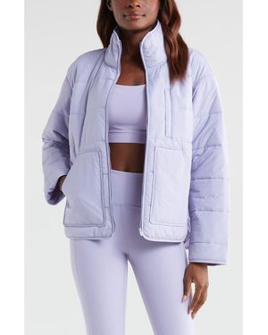 Zella Quilted Packable Jacket - Purple