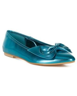 Rag & Co Bromelia Water Repellent Bow Flat - Blue