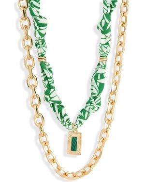 Leith 2-Pack Assorted Necklaces - Green
