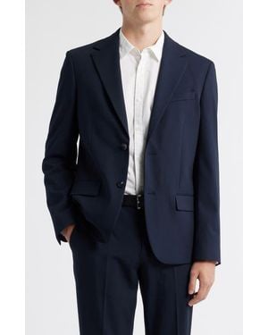 Open Edit Slim Fit Solid Stretch Suit Jacket - Blue