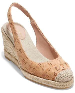 Cole Haan Cloudfeel Espadrille Wedge Slingback - Natural