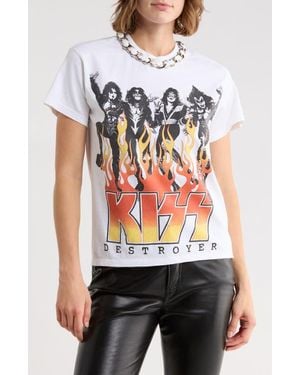 Alice + Olivia Miller Embellished Cotton Graphic T-Shirt - White