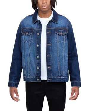 Xray Jeans Slim Fit Washed Denim Jacket - Blue