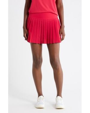 90 Degrees Lightstreme Crosscourt Pleated Active Skort - Red