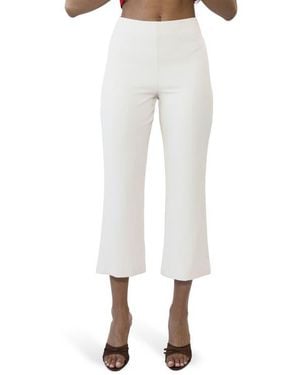 Alexia Admor Quinn Flared Cropped Pants - White