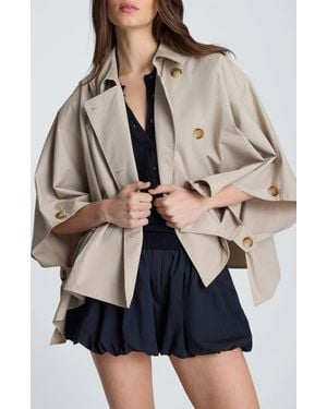 Kenneth Cole Notch Collar Trench Cape - Multicolor