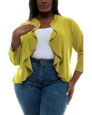 Nina Leonard Ruffle Bolero - Multicolor