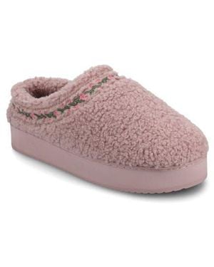 Journee Collection Pallmer Faux Shearling Slipper - Pink