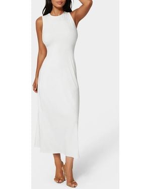 Bebe Ribbed A-Line Maxi Tank Dress - White