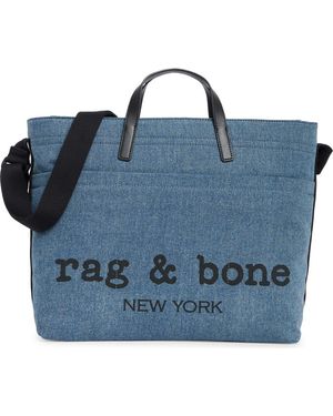 Rag & Bone Clinton Denim Twill Tote Bag - Blue