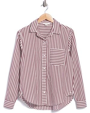 Beach Lunch Lounge Carson Stripe Button-Up Shirt - Pink