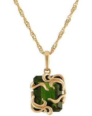 FUZION CREATIONS Gemstone Pendant Necklace - Metallic