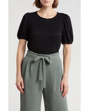 DR2 by Daniel Rainn Rib Textured T-Shirt - Black