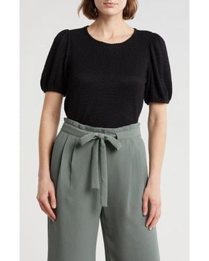 DR2 by Daniel Rainn Rib Textured T-Shirt - Black