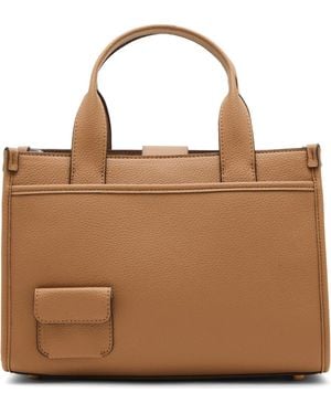 Anne Klein Midi Satchel With Pouch - Brown