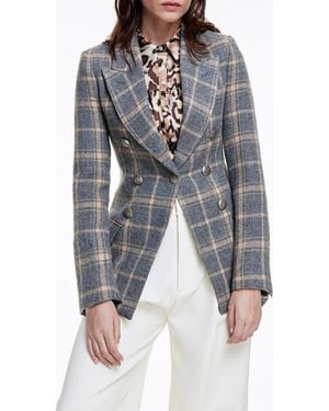 Smythe Plaid Wool Blazer - Gray