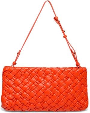 Walter Baker Whitley Woven Leather Clutch - Red