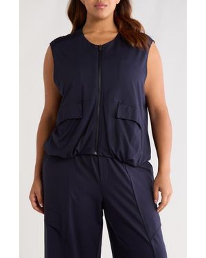 Wit & Wisdom Knit Zip-Up Vest - Blue