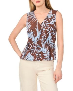 Halogen® Gathered Flutter Sleeve Top - Blue