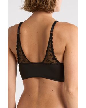 True & Co. True Everybody Lace Back Bra - Black