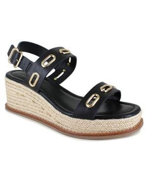 Splendid Denny Slingback Espadrille Wedge Sandal - Black