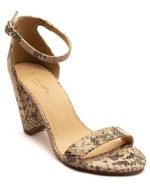 OFF THE HOOK LONDON Mayfair Block Heel Sandal - Metallic