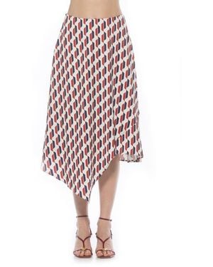 Alexia Admor Jess Asymmetric Midi Skirt - Red