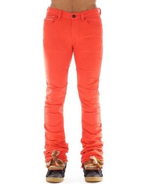 Cult Of Individuality Hipster Nomad Stacked Bootcut Jeans - Red