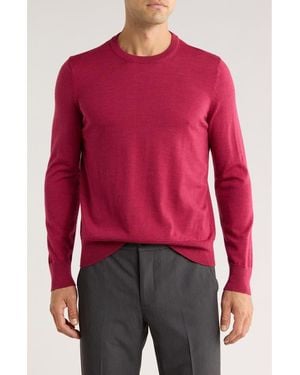 Brooks Brothers Wool Crewneck Sweater - Red