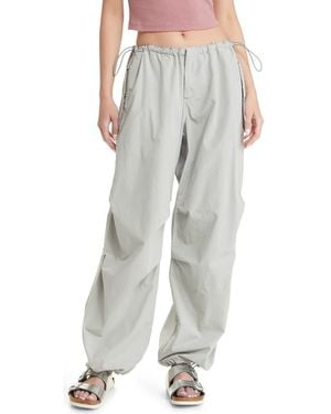 BDG Baggy Cotton Parachute Pants - Gray