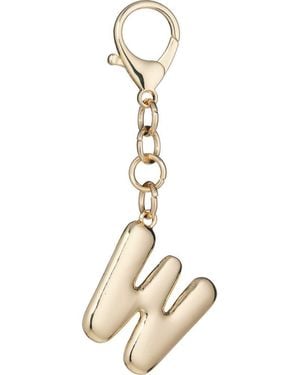 Leith Bubble Initial Bag Charm - Metallic