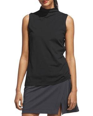adidas Funnel Neck Golf Top - Black