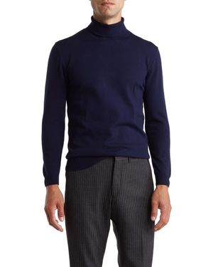 Tom Baine Performance Turtleneck Sweater - Blue