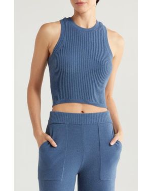 UGG Elaenia Cozy Knit Lite Tank Sweater - Blue