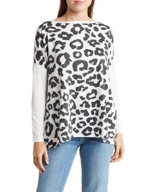 Go Couture Drop Shoulder Knit Top - White