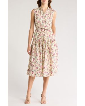 10 Crosby Derek Lam Margaret Sleeveless Midi Dress - Natural