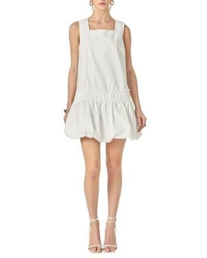 English Factory Bubble Skirt Sleeveless Minidress - White