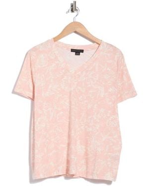 Sanctuary V-Neck Slubbed T-Shirt - Pink