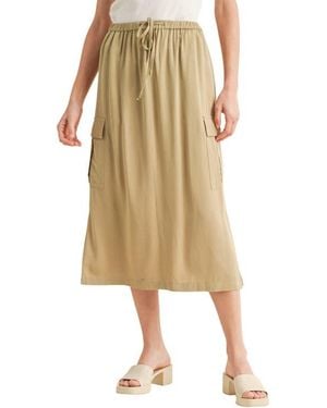 Wishlist Cargo Midi Skirt - Natural