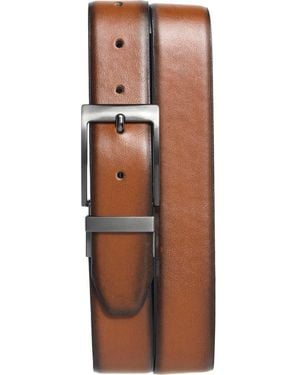 Steve Madden 35Mm Burnished Reversible Dress Belt - Brown