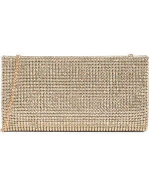 Jessica Mcclintock Elaine Oversize Rhinestone Embellished Clutch - Metallic