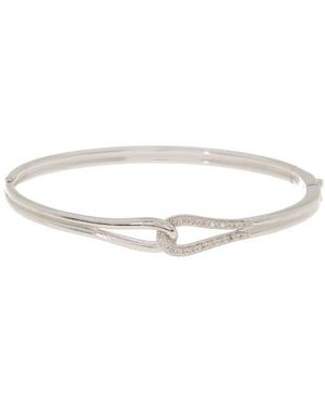 Meshmerise Diamond Loop Bangle Bracelet - Metallic