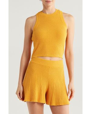 UGG Elaenia Cozy Knit Lite Tank Sweater - Yellow