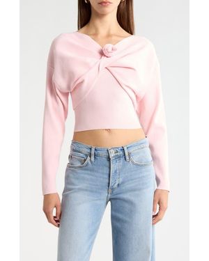 Astr Jasmyn Rib Crop Tube Top & Bolero Set - Blue