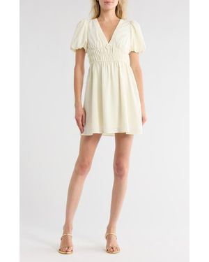 Wishlist Puff Sleeve Dress - Natural