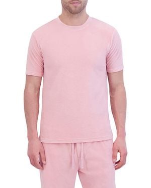 Goodlife Terry Cloth Split Hem T-Shirt - Pink