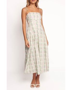 Petal & Pup Emory Floral Sleeveless Maxi Sundress - Natural