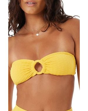 Roxy Haleiwa Bandeau Bikini Top - Yellow