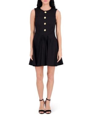 Kensie Sleeveless Fit And Flare Dress - Black